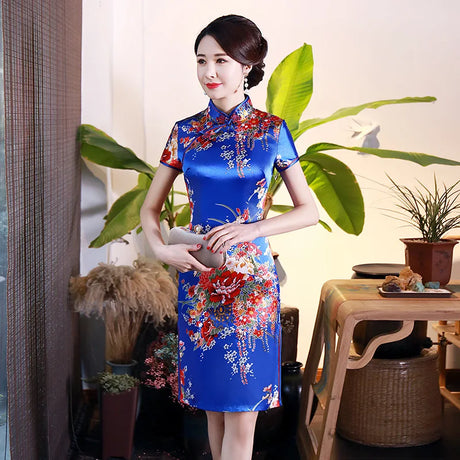 2022 NEW Women Evening Party Dress Traditional Chinese Cheongsam Slim 6XL Dress Sexy Female Vestido Classic Dresses