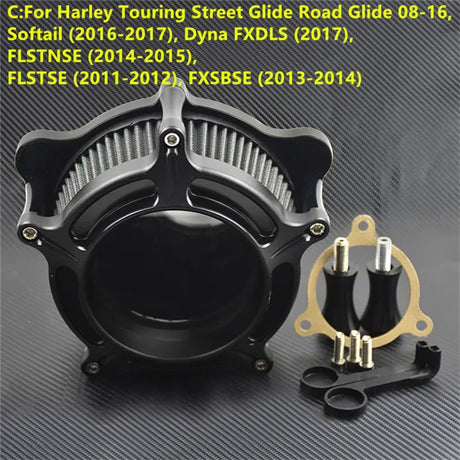 Motorcycle Air Filter Cleaner System Intake Kit For Harley Sportster Iron XL883 XL1200 Touring Road Glide Softail Dyna FXDLS