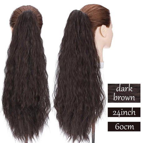 S-noilite Synthetic Long Wavy Fake Ponytail Extension Hair Three Types Claw On Ponytail Hair Extensions Women Ponytail Hairpiece