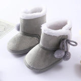 Baywell Autumn Winter Warm Newborn Boots 1 Year baby Girls Boys Shoes Toddler Soft Sole Fur Snow Boots 0-18M