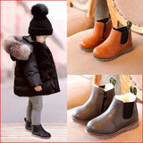 Children Kids Fashion Boots Spring Teen Girls Chelsea Boot With Zip Big Boys Snow Boots PU Leather Sneakers botas