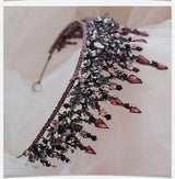 Vintage Baroque Headbands Purple Crystal Tiaras Crowns Bride Noiva Headpieces Bridal Wedding Party Hair Jewelry Rhinestone Crown