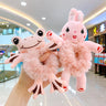 2pcs Plush Animal Scrunchie Set Elastic Hair tie Ponytail Rubber Band Accessories Kawaii Stuffed Cartoon Frog Cat Hair Rope Girl