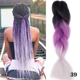 24Inch Synthetic Hair Extensions for Braids 100g/pc Jumbo Braiding Hair Kanekalon Colored Hair Pre Stretched Yaki Jumbo Braids