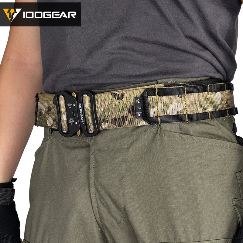 IDOGEAR Tactical 2 inch Combat Belt Quick  Release Buckle MOLLE Hunting Sport Mens Belt Durable Outdoor Wargame 3414