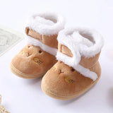 Baywell Autumn Winter Warm Newborn Boots 1 Year baby Girls Boys Shoes Toddler Soft Sole Fur Snow Boots 0-18M