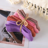 4 Pairs/pack Children's Socks Spring Autumn New Boys Girls Socks Trendy Candy Color Japanese Double Needle Tube Sock Baby Socks