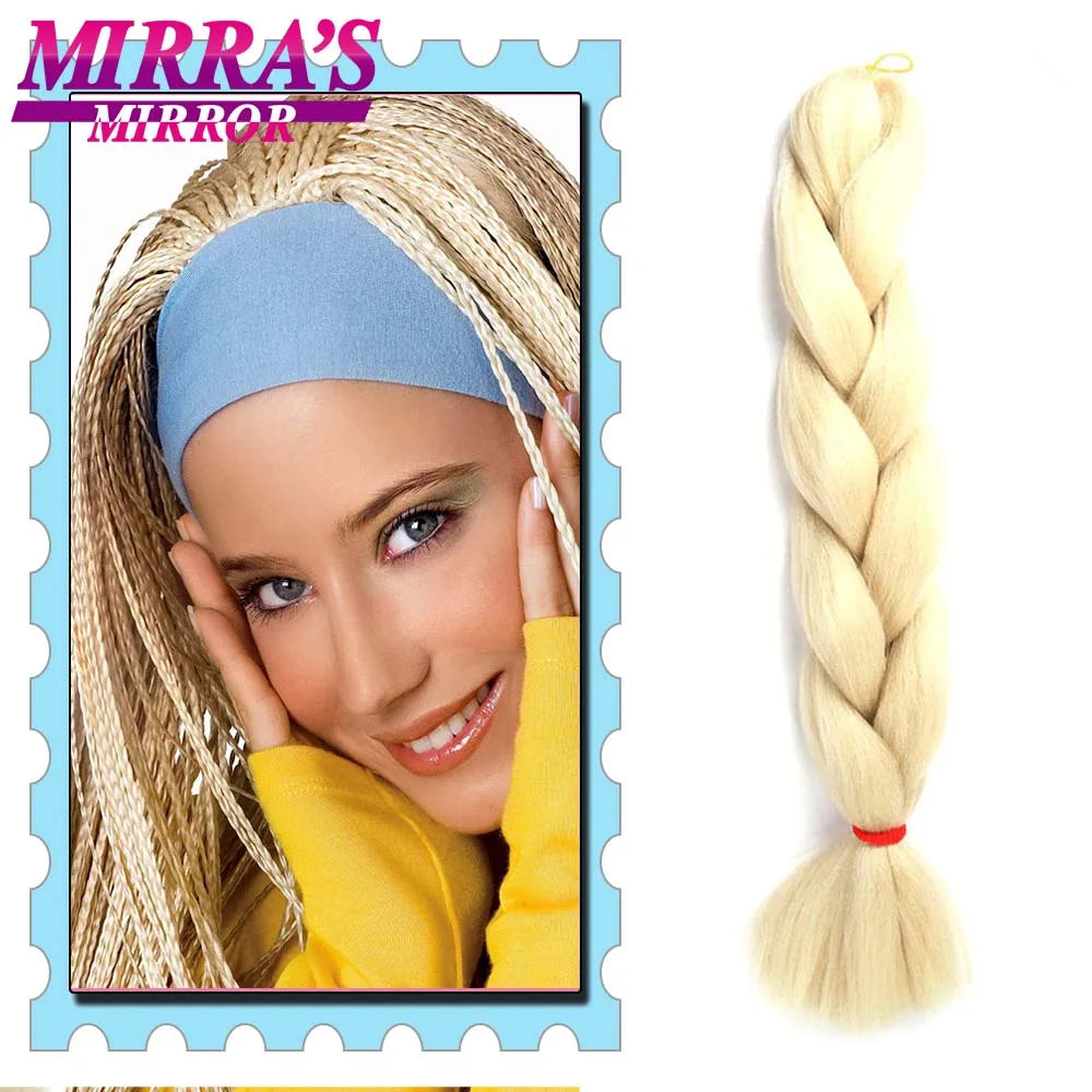 Braiding Hair 24 Inches Jumbo Braid Synthetic Hair Extensions for Braids 100G/Pack Women DIY Hair Yellow Pink Orange Grey Blonde