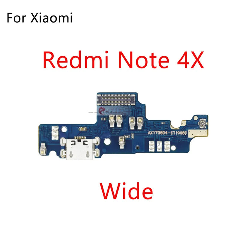 USB Charging Port Board Flex Cable Connector with microphone For Xiaomi Redmi Note 2 3 4 5 Plus Pro 5A 6 Pro 4x 4A 6A