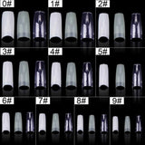 500Pcs/Box False Nails Tips Manicure Kit Nail File Lime 100/180 Buffer Block Cutter Scissors Cleaning Nail Brush Nail Art Tools