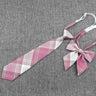 Hand-Made Necktie Bowtie Set High Quality Boy Girl School Suit Shirts Student Butterfly Striped Plaid 100%Cotton Accessory Trend