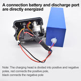 Aluminum Alloy Battery Box for Electric Bike 36V/48V Large Capacity Case E-bike Output Port Top Bottom Cover