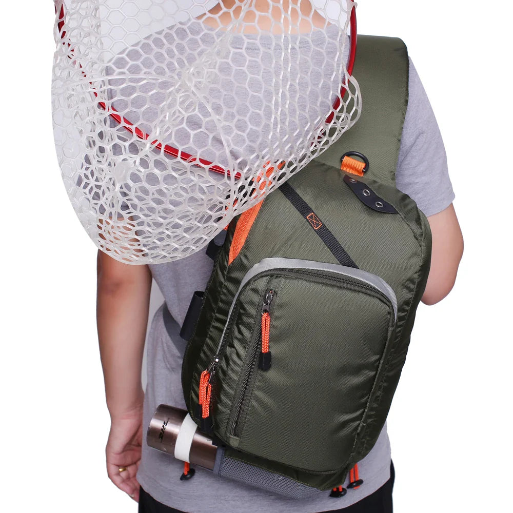 Fly Fishing Sling Pack Fishing Crossbody Sling Tackle Storage Bag Fishing Gear Shoulder Backpack