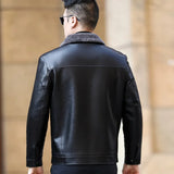 YXL-222 Leather Jacket Men's Fur One Casual Thickened Plus Cashmere Sheep Leather Jacket Short Coat