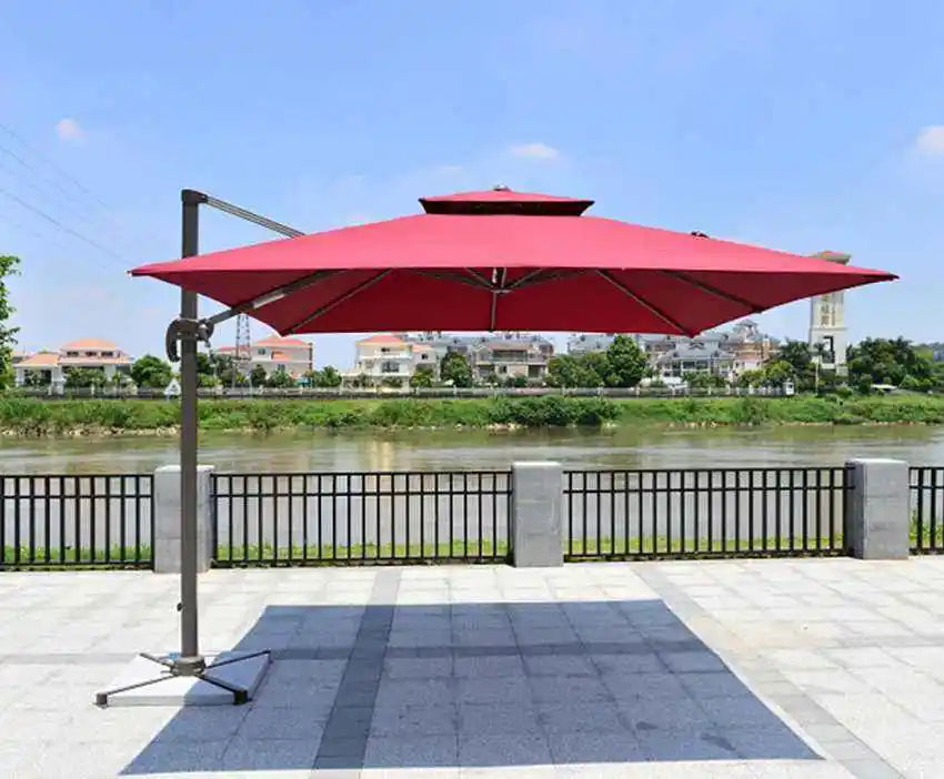 Patio umbrella canopy replacement 3mx3m square garden umbrella replacement canopy two layers fabric patio umbrella parts