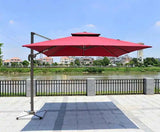 Patio umbrella canopy replacement 3mx3m square garden umbrella replacement canopy two layers fabric patio umbrella parts