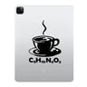 Coffee Molecular Formula Laptop Decal Sticker for iPad 9.7 Pro 11 Air 4 Mini 6 Macbook Cover Skin Tablet PC Vinyl Notebook Decor