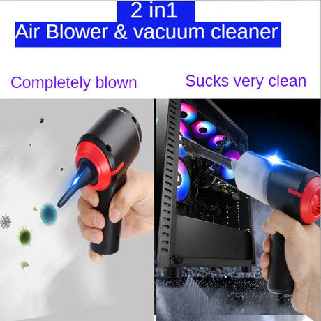 Handheld Vacuum Cleaner&Cordless Air Blower 2in1,Mini Air duster Electric cleaner tool for Computer keyboard,PC,Piano,Pet,laptop