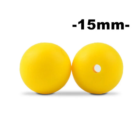 15mm 100pcs Round Silicone Beads Teether Baby Nursing Necklace Pacifier Clip Oral Care BPA Free Food Grade Colorful