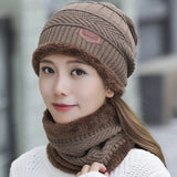 2020 Winter Beanie Hats for Men Women with Thick Fleece Lined Scarf Set Warm Knit Hat Skull Cap Neck Warmer Winter Hat and Scarf