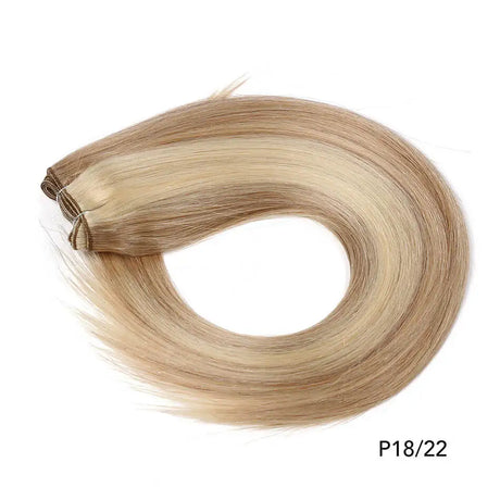 Straight Blonde Human Hair Weave Brazilian Remy Human Hair Weft Extensions 18-28" Highlight Ombre Human Hair Weft #613