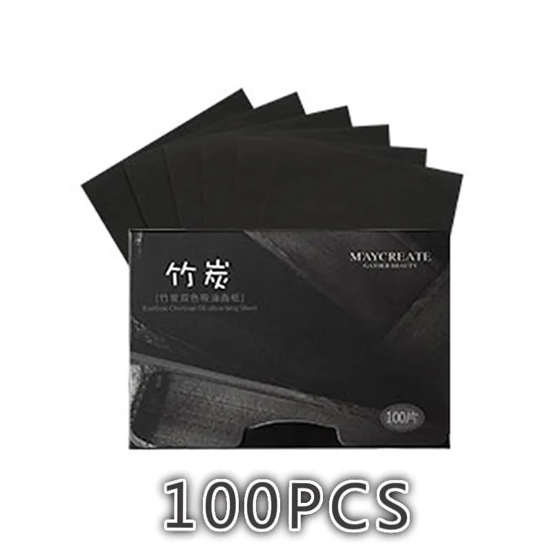 80/100pcs Men Women Oil Blotting Sheets Oil-absorbing Paper Facial Clean Linen Pulp Blotting Oil Control Handkerchief Paper