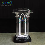 2024 AKLIKE Big Modern Fashion Acrylic Platform Church Podium School Restaurant Rostrum Reception Lecterns Commercial Furniture