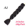 Synthetic Jumbo Braiding Hair Extension 24 " Heat Resistant Fiber In Bulk Ombre Synthetic Jumbo Braids Hair For Red Black Women