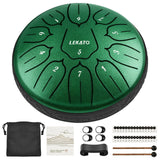 LEKATO 6'' Tongue Drum 11 Notes D Tune Handpan Percussion Musical Instrument Accessories Drum Pad Tank Sticks Carrying Bag