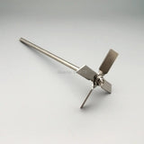 1set Lab 304 stainless steel Propeller with stirring rod,Four-bladed propeller while Stirring press down the material