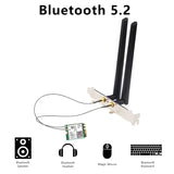 3000Mbps Wi-Fi 6E Intel AX210 Desktop Kit Dual Band 802.11AX 2.4G/5G/6Ghz Wi-fi adapter M.2 Bluetooth5.2 WiFi Card Network Win10