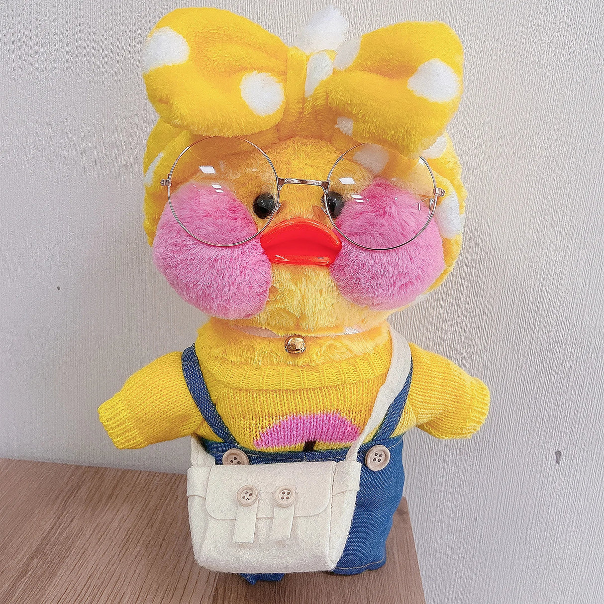 30cm Cute Lalafanfan Yellow Cafe Ducks Stuffed Soft Toy Kawaii Soothing Toys Aminal Dolls Pillow For Gril Kids Brithday Gifts