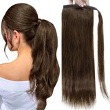 Full Shine Ponytail Human Hair 70g/80g Machine Made Remy Ponytails Extensions for White Women Human Hair Ponytail