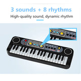 Kids Musical Instrument Toys piano Mini 37 Keys Electone Keyboard With Microphone Gifts Learning Educational Toys For Childrens