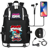 Friday Night Funkin Backpacks For School Multifunction USB Charging Bag Boy Girl Teenager School Bags Travel Laptop Mochila