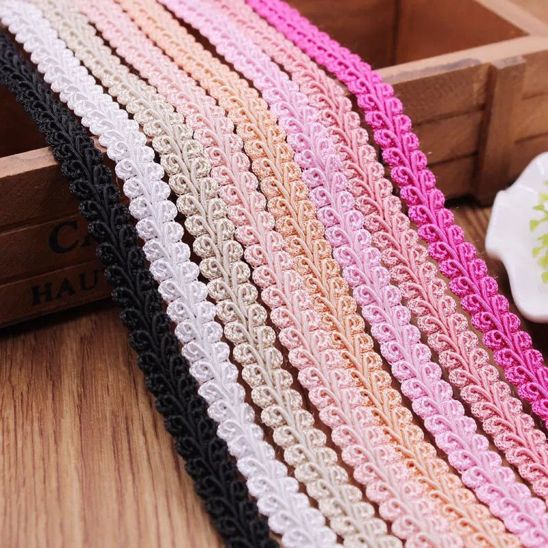 12mm Curve Cotton Lace Trim Centipede Braided Ribbon Fabric Handmade DIY Clothes Sewing  Lace Trim Supplies Craft Accessories