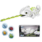 High Simulation Chameleon 2.4G Remote Control RC Robot With Light Sound Effect Tail Swing Extendable Tongue Intelligent Animal