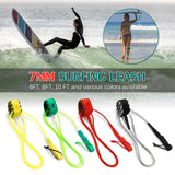 6ft Paddle Leash Surf Leash Surfboard Leash Smooth Steel Swivel Surfing Leg Rope Smooth Steel Paddle board Leash 6FT