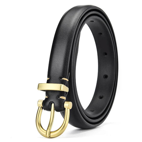 DINISITON Women’s Belt Genuine Leather Ladies Thin Belts For Women Luxury Brand High Quality Female Jeans Strap Fashion