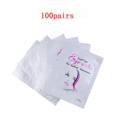 100Pairs Eyelash Extension Patches Under Eye Pads Paper Grafting False Eyelashes Paper Patch Stickers Makeup Tool