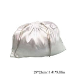 Large Silk Satin Hair Bag Drawstring Bag Wigs Makeup Jewelry Wedding Party Favors Storage Dust Proof Packaging Reusable Bags