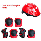 7Pcs/set Kids Boy Girl Safety Helmet Knee Elbow Pad Sets Children Cycling Skate Bicycle Helmet Protection Safety Guard