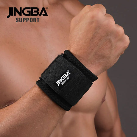 JINGBA SUPPORT 1PCS High quality Neoprene Adjustable Protective Gear Boxing hand wraps support+Weightlifting Bandage Wristband