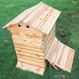 Automatic Wooden Bee Hive House with 7 Nest  Wooden Bees Box Beekeeping Equipment Beekeeper Tool for Bee Hive Supply 66*43*26cm