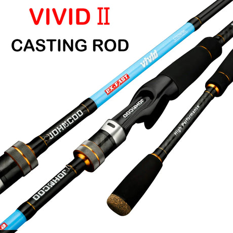 JOHNCOO VIVID UL/L M/ML Spinning Rod Solid Tip 2.1m 1.92m Trout Rod Fast Action Carbon Rod for Light Jigging Fishing Rod Perch