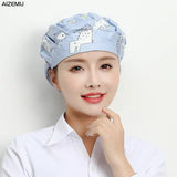 Cute Elastic Kitchen work Hats Restaurant Breathable chefs hat Hotel Cooking Accessories Cap Women Dust proof housework Hat Men