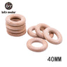 Let's Make Natural Wood Teething Ring All Size 20pcs Beech 40/55/60/65/70/80MM DIY Baby Wooden Toys Handmade Accessories Crafts