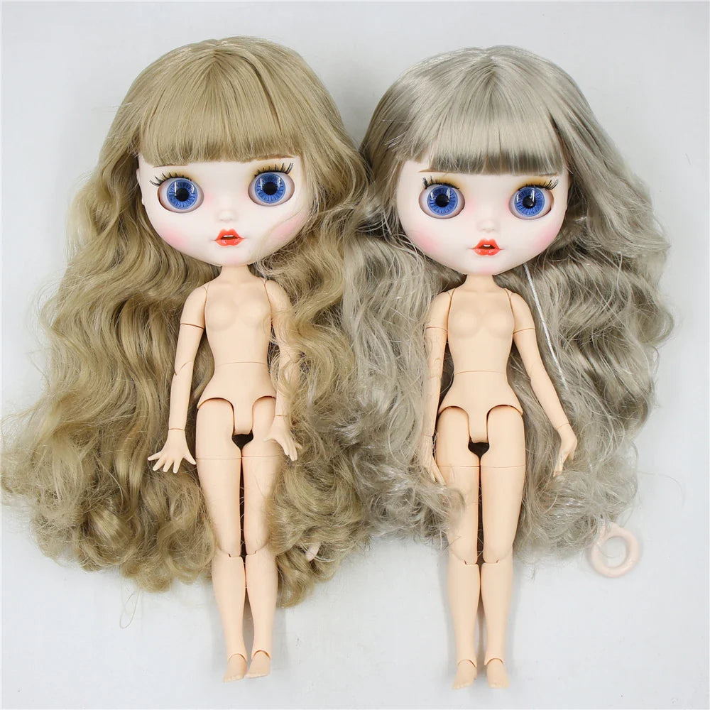 ICY DBS Blyth doll 1/6 bjd joint body white skin matte face nude doll anime toy smiling face doll girls gift