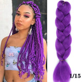 24Inch Synthetic Hair Extensions for Braids 100g/pc Jumbo Braiding Hair Kanekalon Colored Hair Pre Stretched Yaki Jumbo Braids