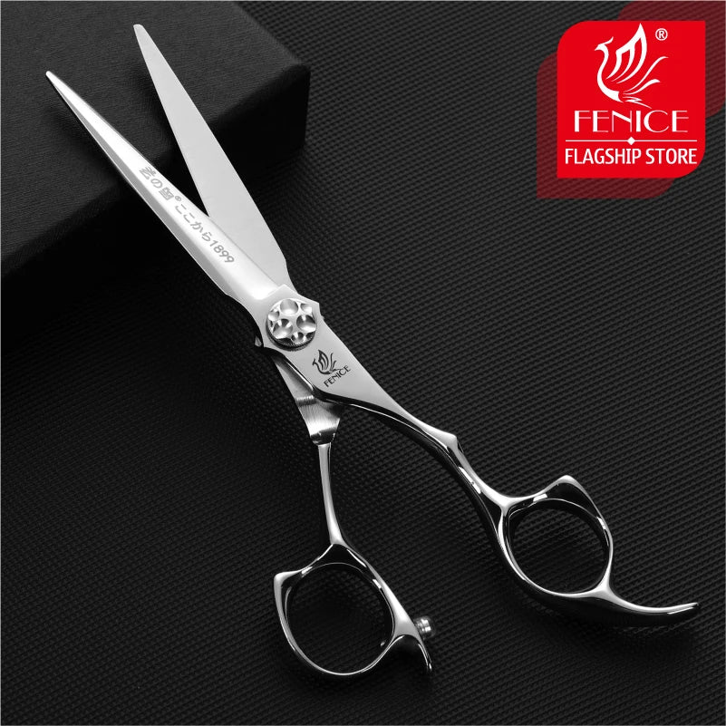 Fenice 6 inch Cutting Thinning Styling Tool Hair Scissors Set Salon Hairdressing Scissors Shears Traceless/V-shaped teeth Blades